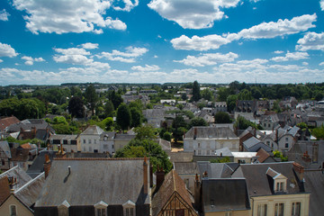 Aerial view of Amboise, France - In the Indre-et-Loire d&eacute;partement of the Loire Valley