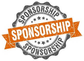 Fototapeta premium sponsorship stamp. sign. seal