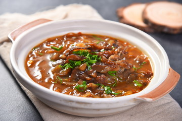 soup with meat and vegetables