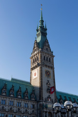 Fototapeta na wymiar City hall of Hamburg, Germany