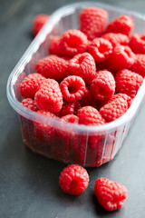 Fresh raspberries