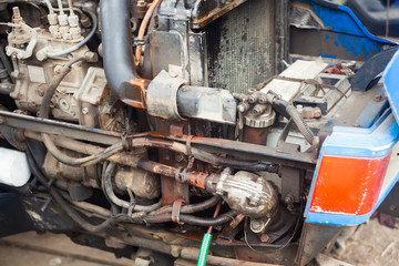 tractor engine with leaking problems