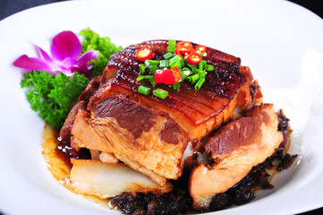 grilled beef steak with sauce