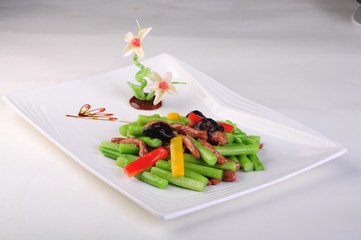 fresh salad with olives and tomatoes