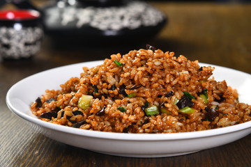 rice with meat and vegetables