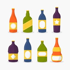 BEER BOTTLES VECTOR ILLUSTRATION