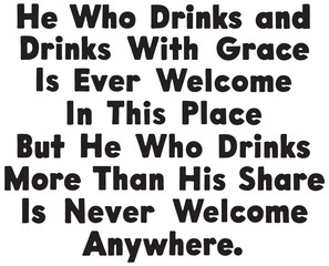 He Who Drinks - Retro Ad Art Banner