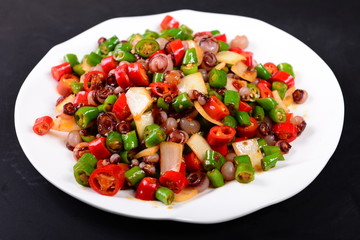 salad on a plate