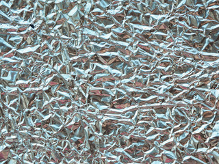 background and texture of crumpled foil...