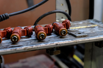 detail of an old machine