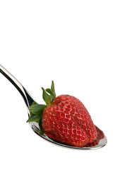 Strawberry in spoon
