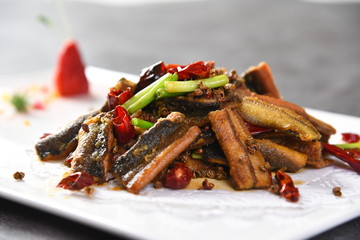 grilled meat and vegetables