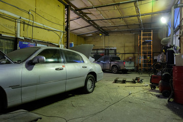 car in garage