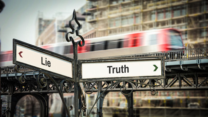 Street Sign Truth versus Lie