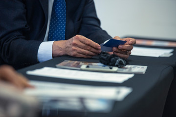 detail of businessmen