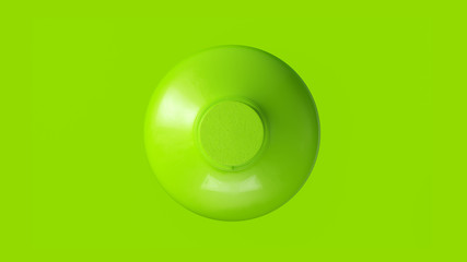 Lime Green Vintage Medicine Bottle with a Cork Stop Top View 