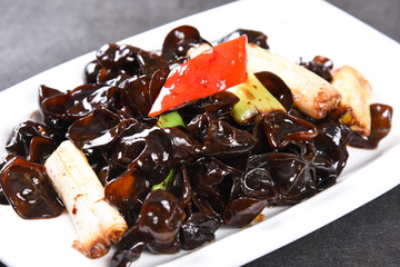 piece of chocolate cake on a plate