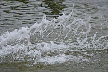 water jet in close up
