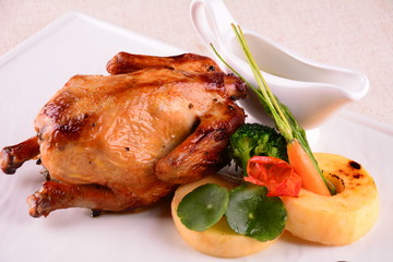 roasted chicken with vegetables