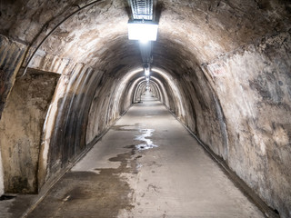 Fototapeta na wymiar Inside of Grič tunnel in Zagreb