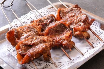 meat on grill
