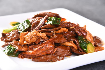 pork with rice and vegetables