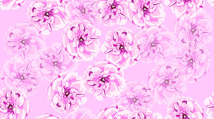 Seamless Flowers Pattern, Roses.