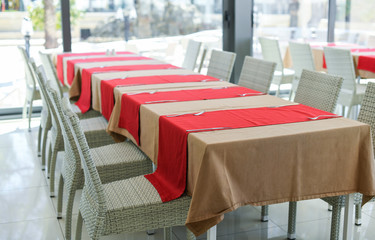 Empty restaurant interior