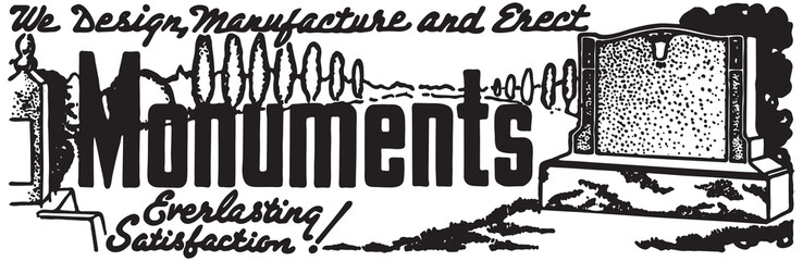 Monuments 2 - Retro Ad Art Banner