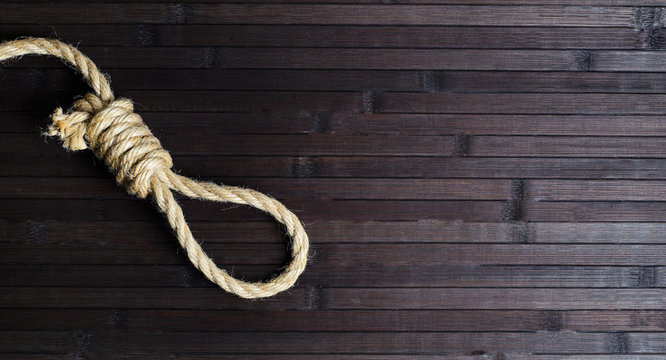 Rope loop on a dark background