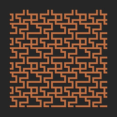 Laser cutting seamless interior design. Tapestry panel. Jigsaw die cut ornament. Lacy cutout silhouette stencil. Fretwork maze pattern. Vector template for paper cutting, metal and woodcut.