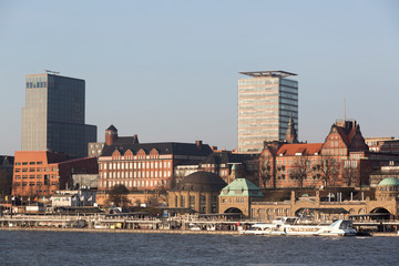 City panorama view of Hamburg, Germany