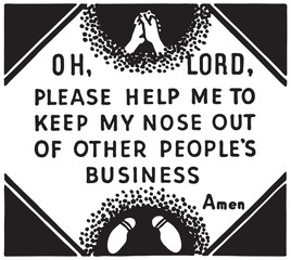 Oh Lord Please Help Me - Retro Ad Art Banner