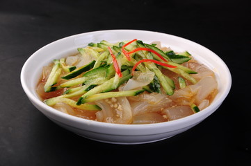 noodles with shrimps and vegetables
