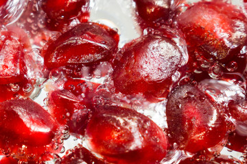 pomegranate fruit background close up