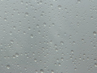 water drops on the glass
