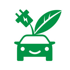 Samochód elektryczny logo wektor - obrazy, fototapety, plakaty