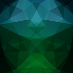 Obraz premium Background of green, blue geometric shapes. Mosaic pattern. Vector EPS 10. Vector illustration