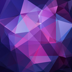 Abstract background consisting of pink, purple, blue triangles. Geometric design for business presentations or web template banner flyer. Vector illustration