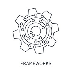 Framework. Vector linear icon.