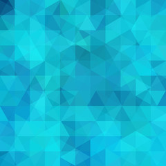 Fototapeta premium Streszczenie tło składające się z niebieskich trójkątów. Geometryczny projekt prezentacji biznesowych lub ulotki z szablonem sieci web. Ilustracji wektorowych