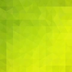 Obraz premium Abstract green mosaic background. Triangle geometric background. Design elements. Vector illustration