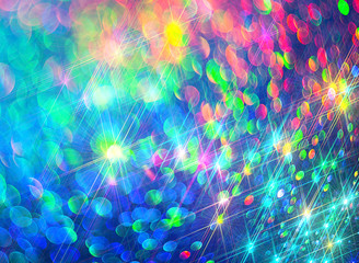 Colored background with glowing stars