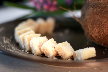 Coconut sweet candy. Recipes for healthy sweets