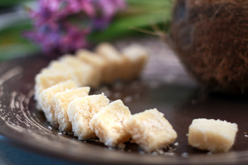 Coconut sweet candy. Recipes for healthy sweets