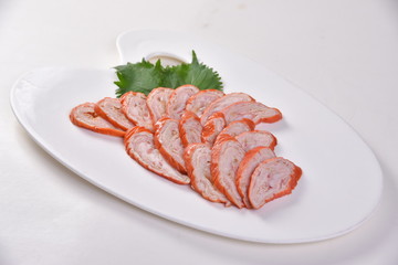 smoked salmon on a plate