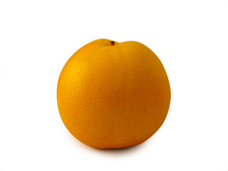 snow pear fruit on white background.(clipping path)