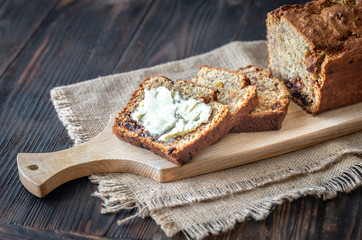 Loaf of banana bread