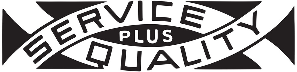 Service Plus Quality 2  - Retro Ad Art Banner