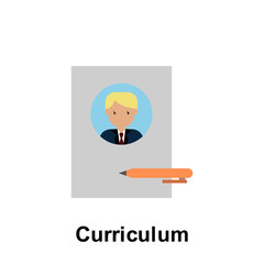 Curriculum color icon. Element of business illustration. Premium quality graphic design icon. Signs and symbols collection icon for websites, web design, mobile app